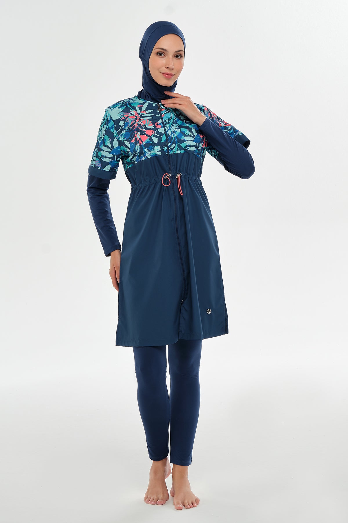 بدلة سباحة نسائية من Adasea باللون الأزرق الداكن الفاتح