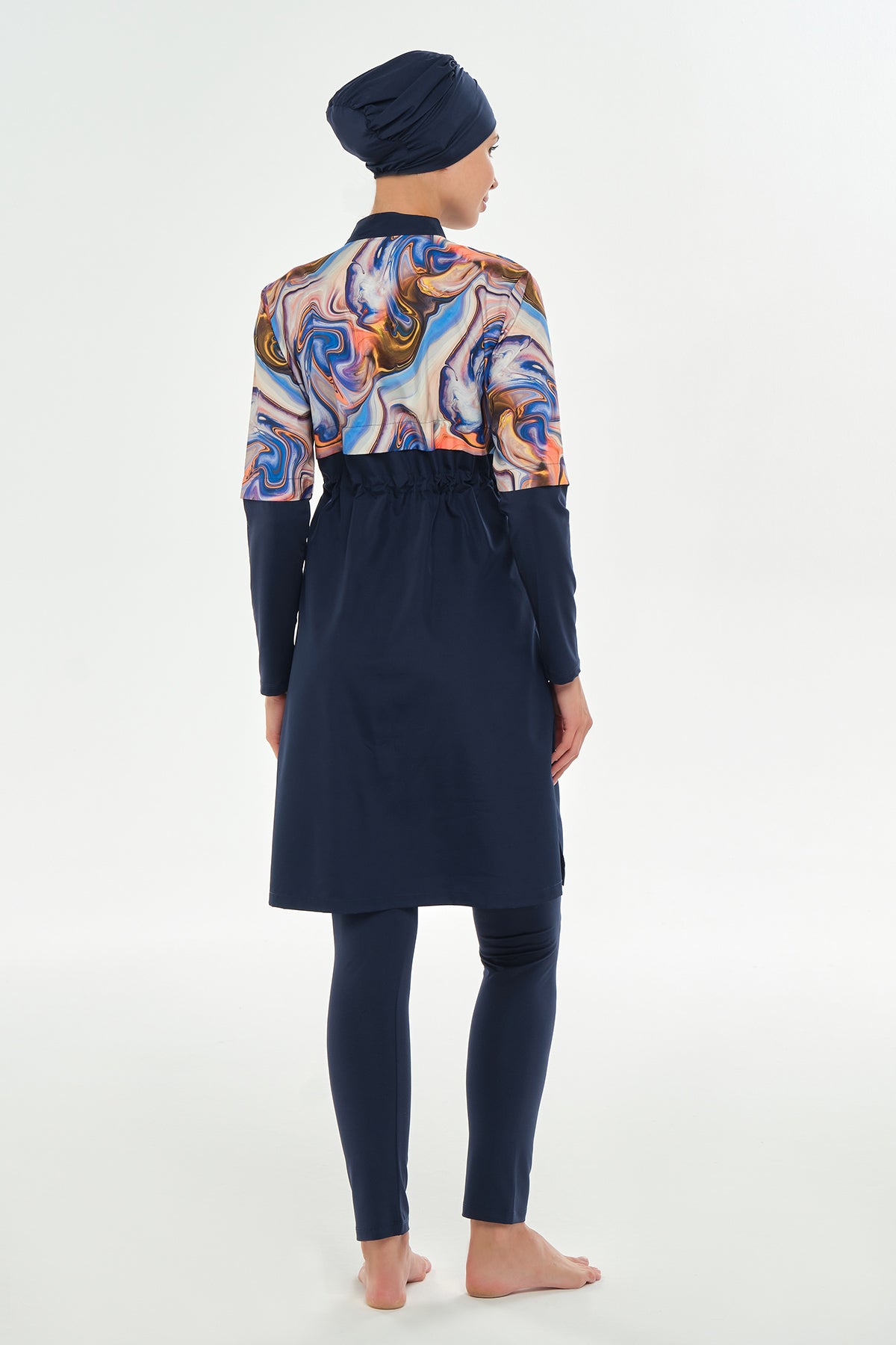 بدلة سباحة نسائية من Adasea باللون الأزرق الداكن