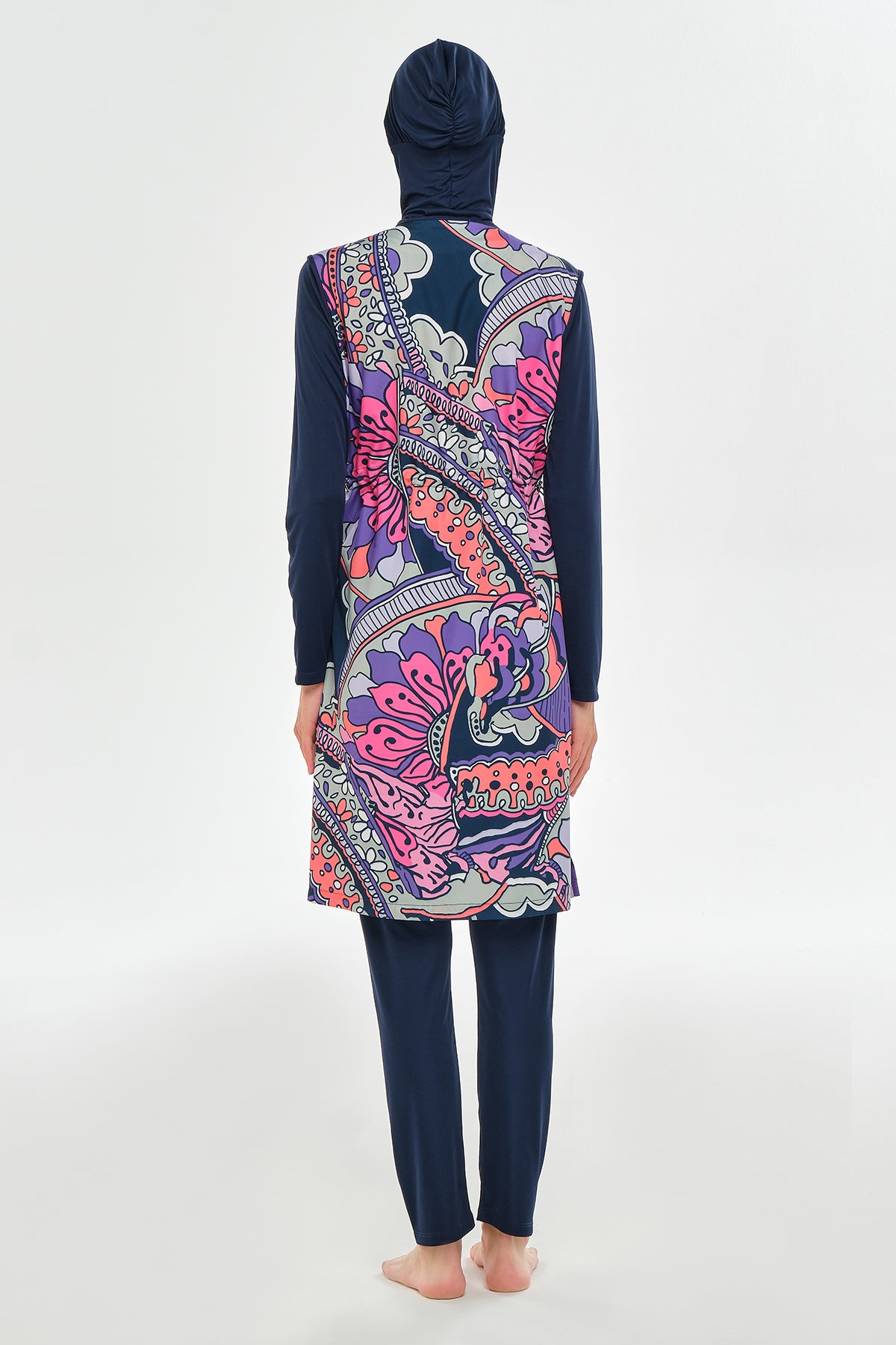 بدلة سباحة نسائية من Adasea باللون الأزرق الداكن