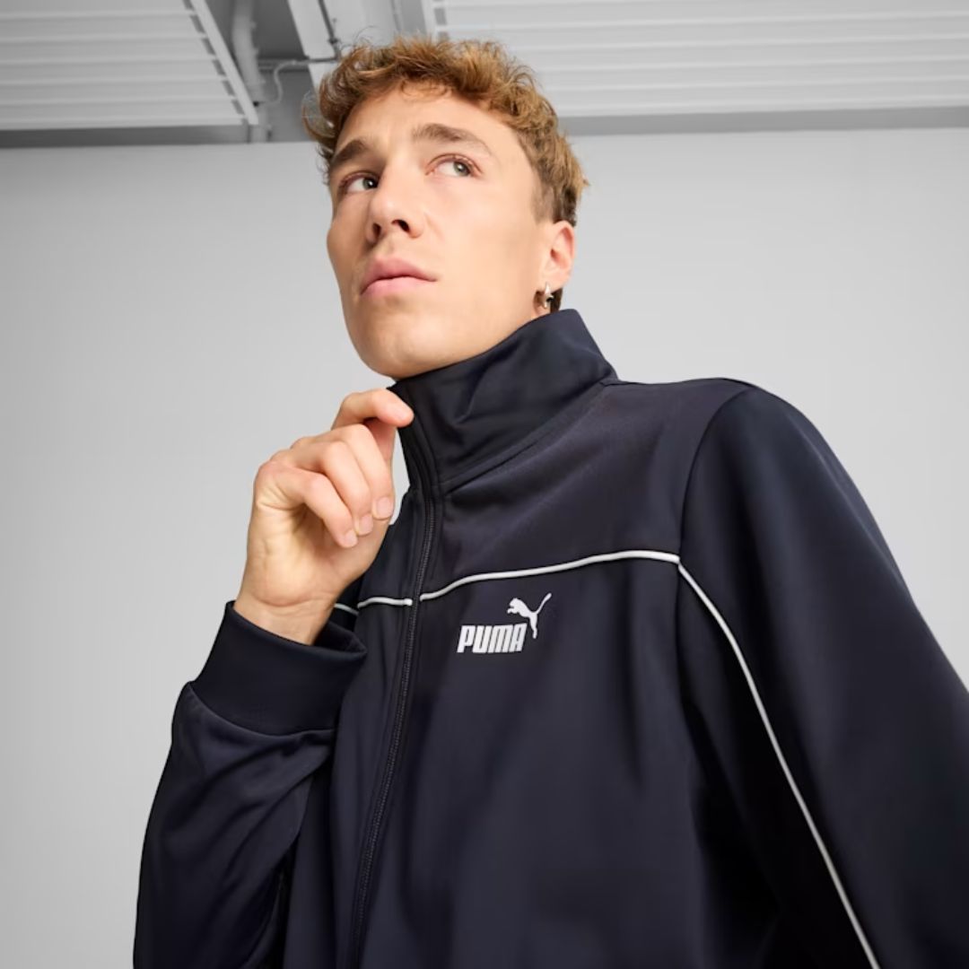 Poly Piping Suit New Navy