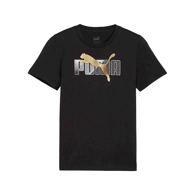 تي شيرت ESS LOGO LAB Holiday من PUMA باللون الأسود.