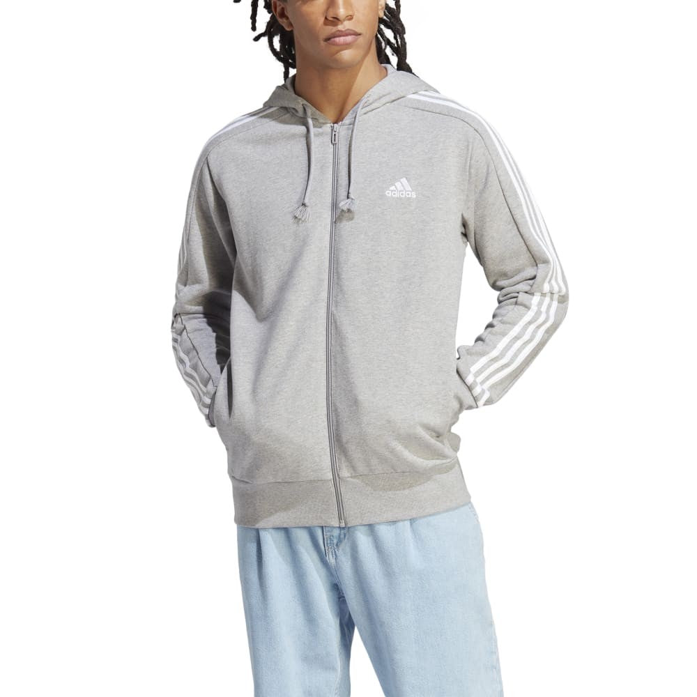Essentials French Terry 3-Stripes Full-Zip Hoodie