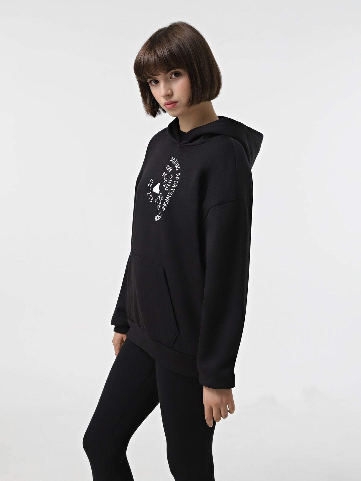 Tech Graphic Fleece Loose Hoodie