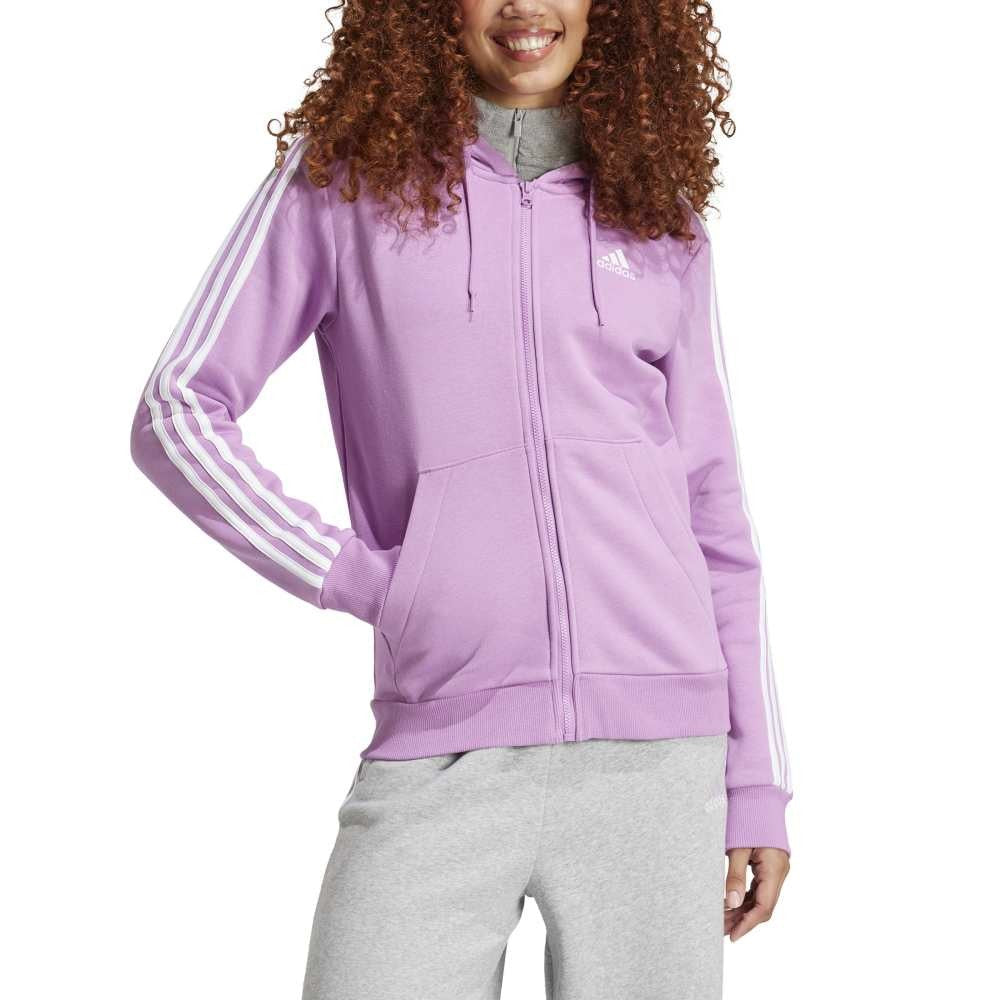 Essentials 3-Stripes Full-Zip Fleece Hoodie