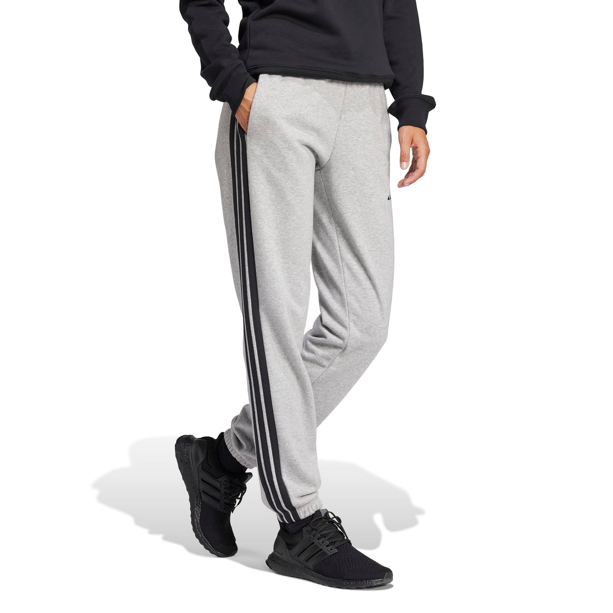 Essentials 3-Stripes French Terry Cuffed Joggers