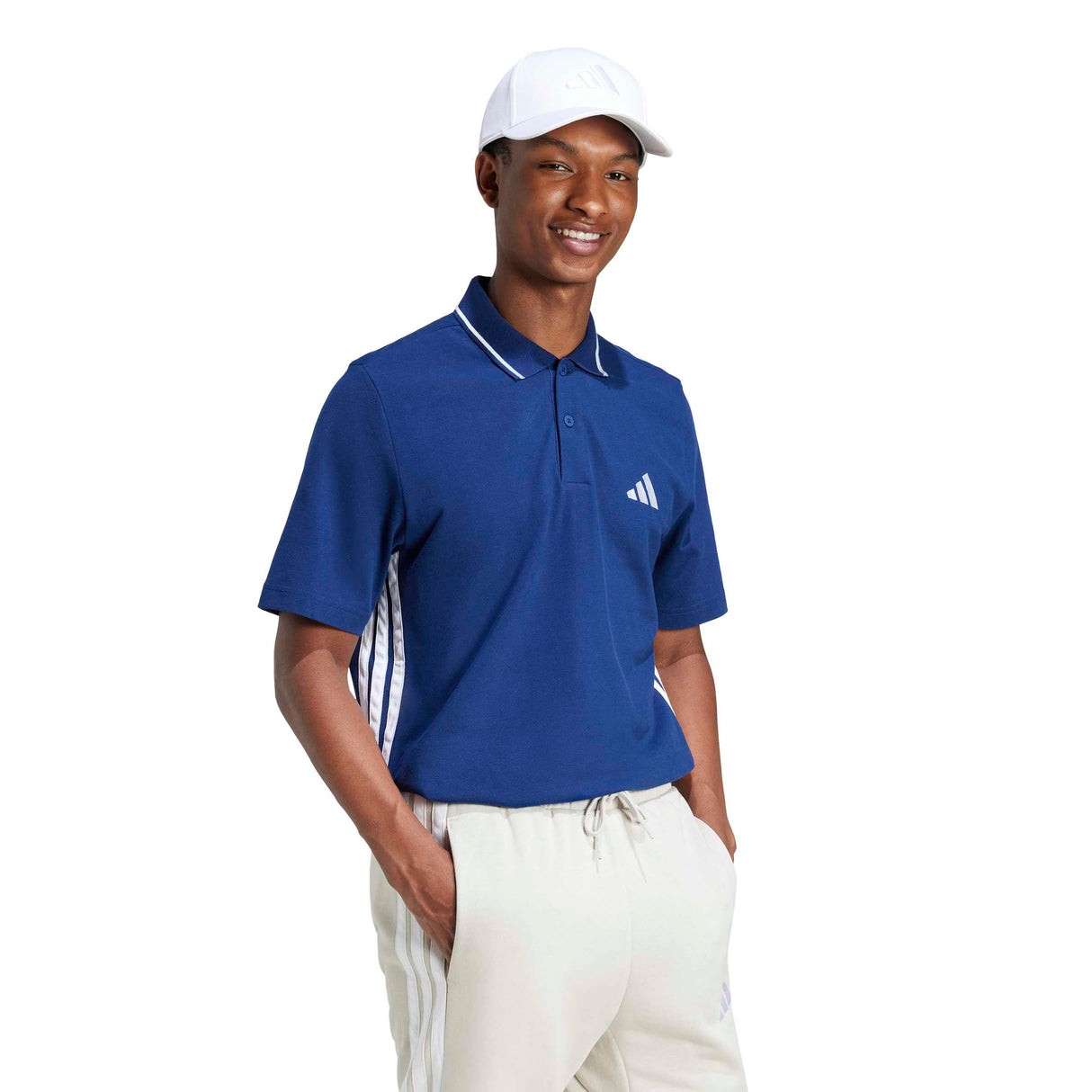 Essentials 3-Stripes Piqué Polo Shirt