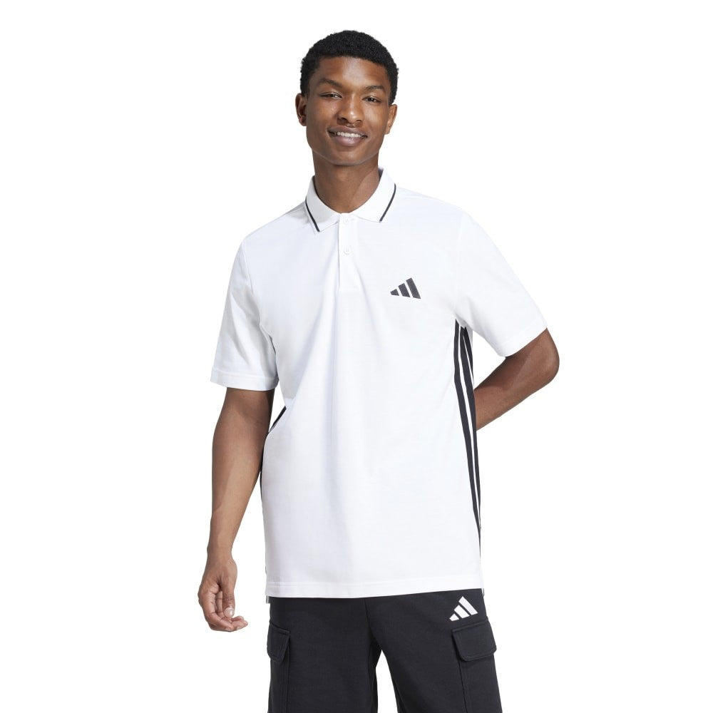 Essentials 3-Stripes Piqué Polo Shirt