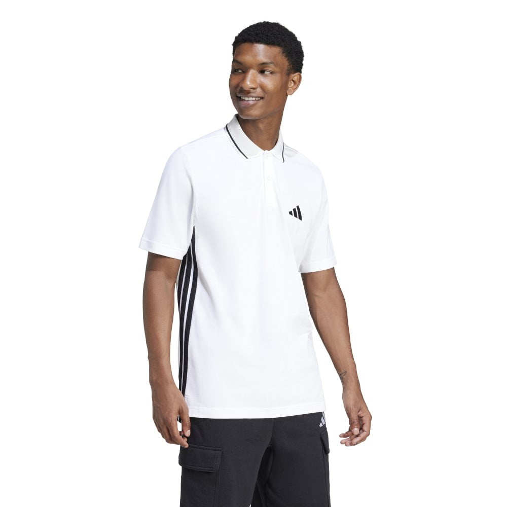 Essentials 3-Stripes Piqué Polo Shirt