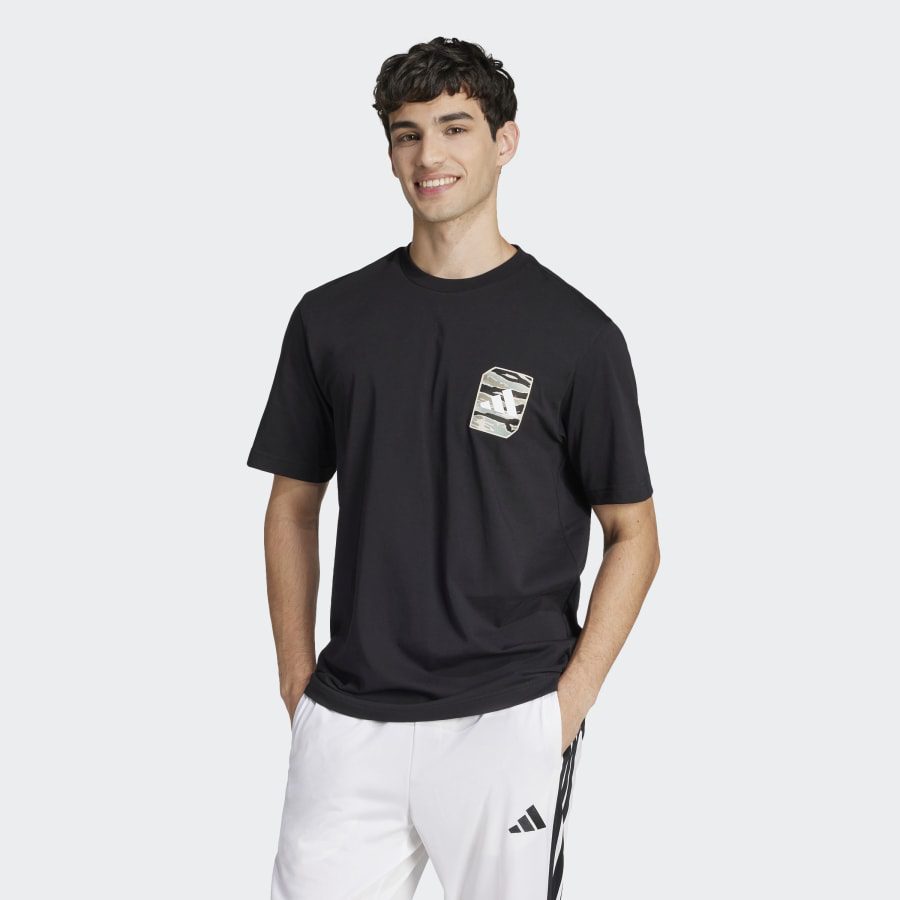 Camo Woven Graphic Tee