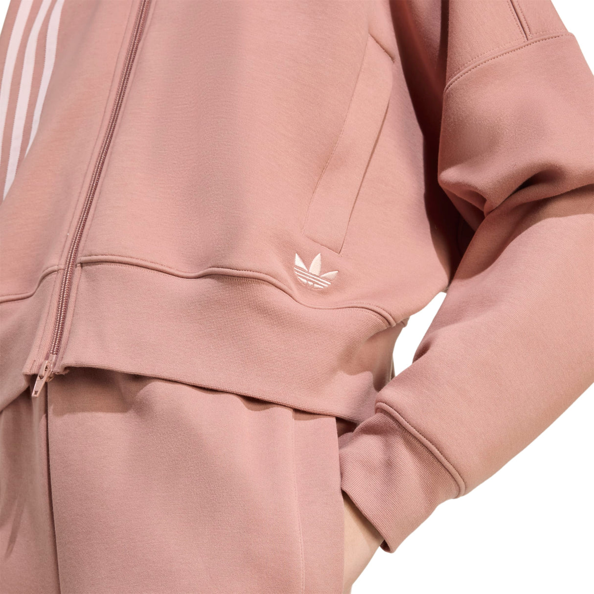 Off Placed 3-Stripes Zip Up