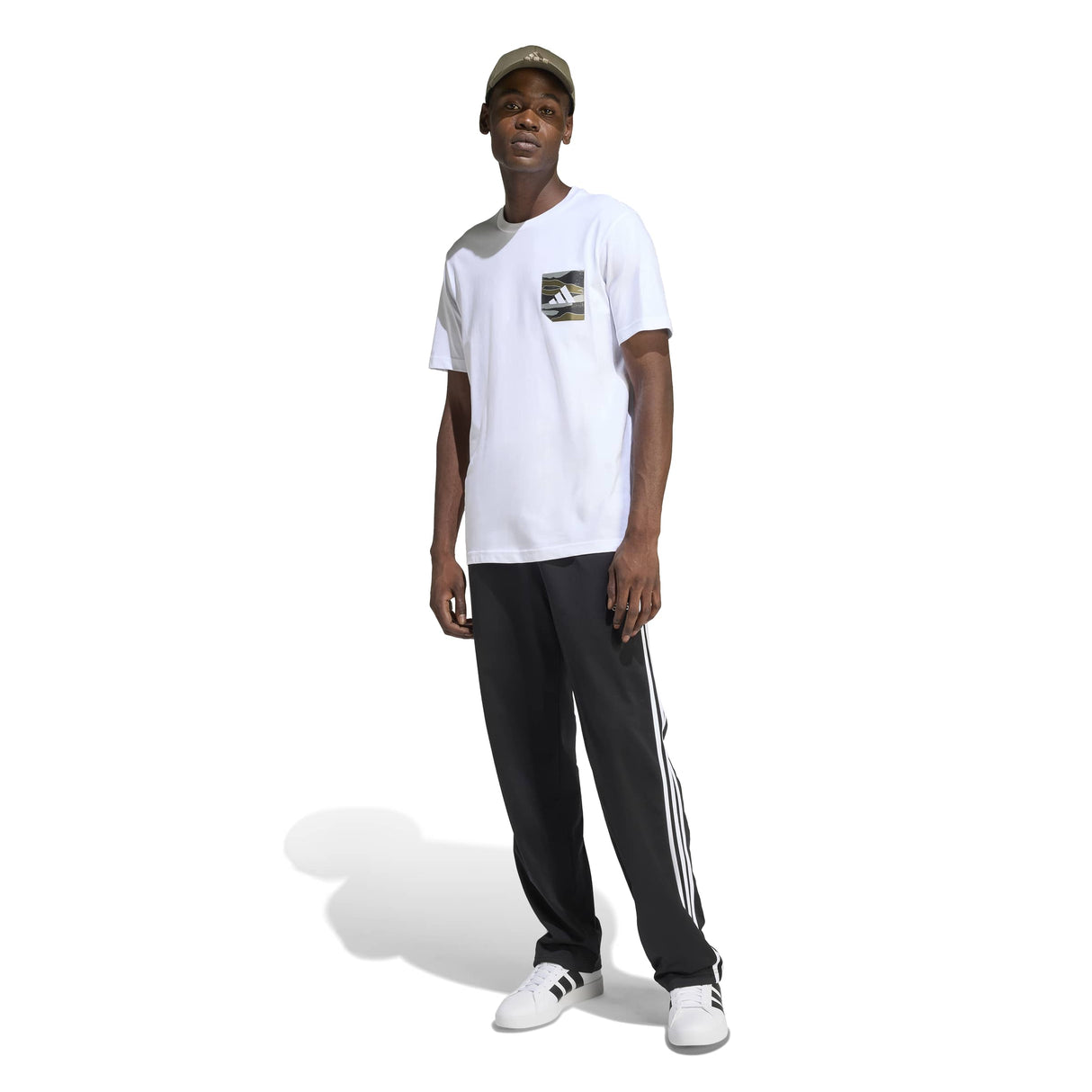 CAMO WOVEN POCKET PRINTED T-SHIRT