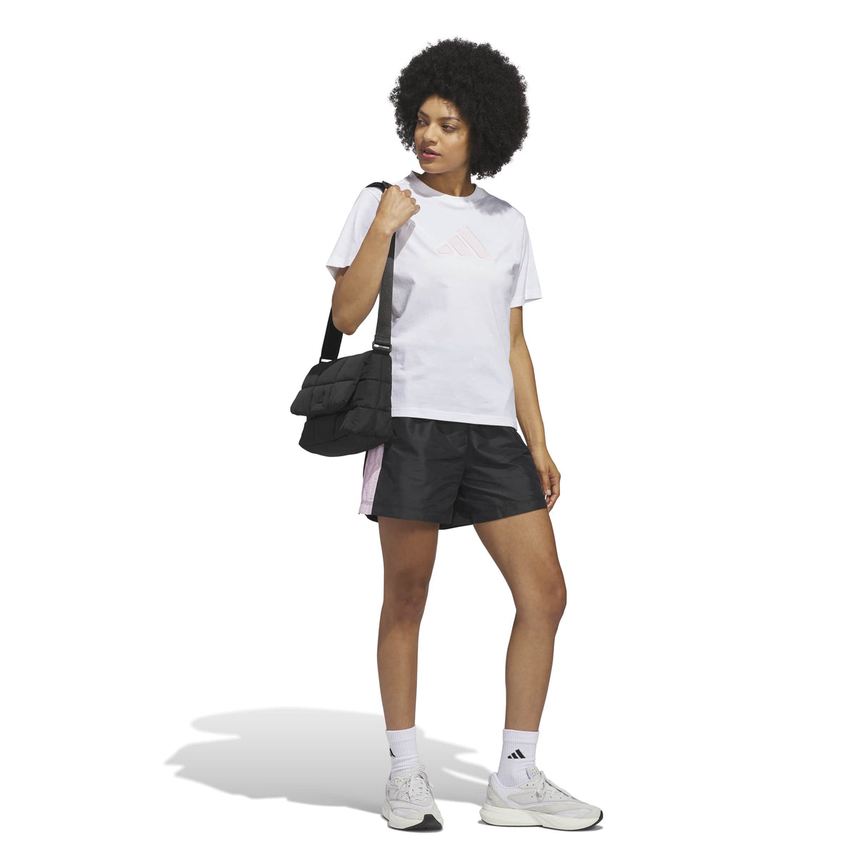 TEXTURED GINGHAM BIG LOGO GRAPHIC T-SHIRT