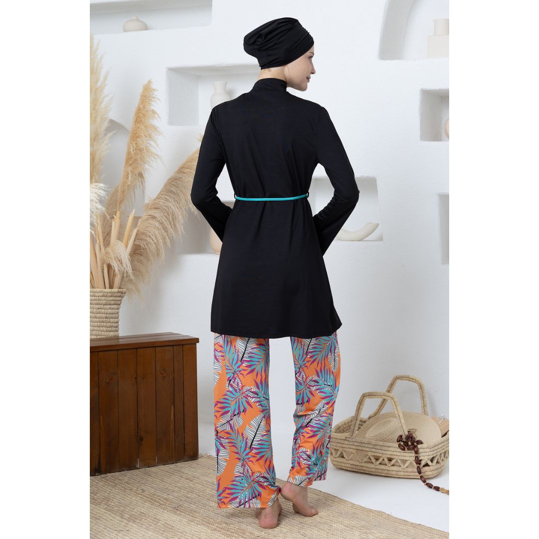 Sermey Lycra Long Sleeve Hijab Set – Black