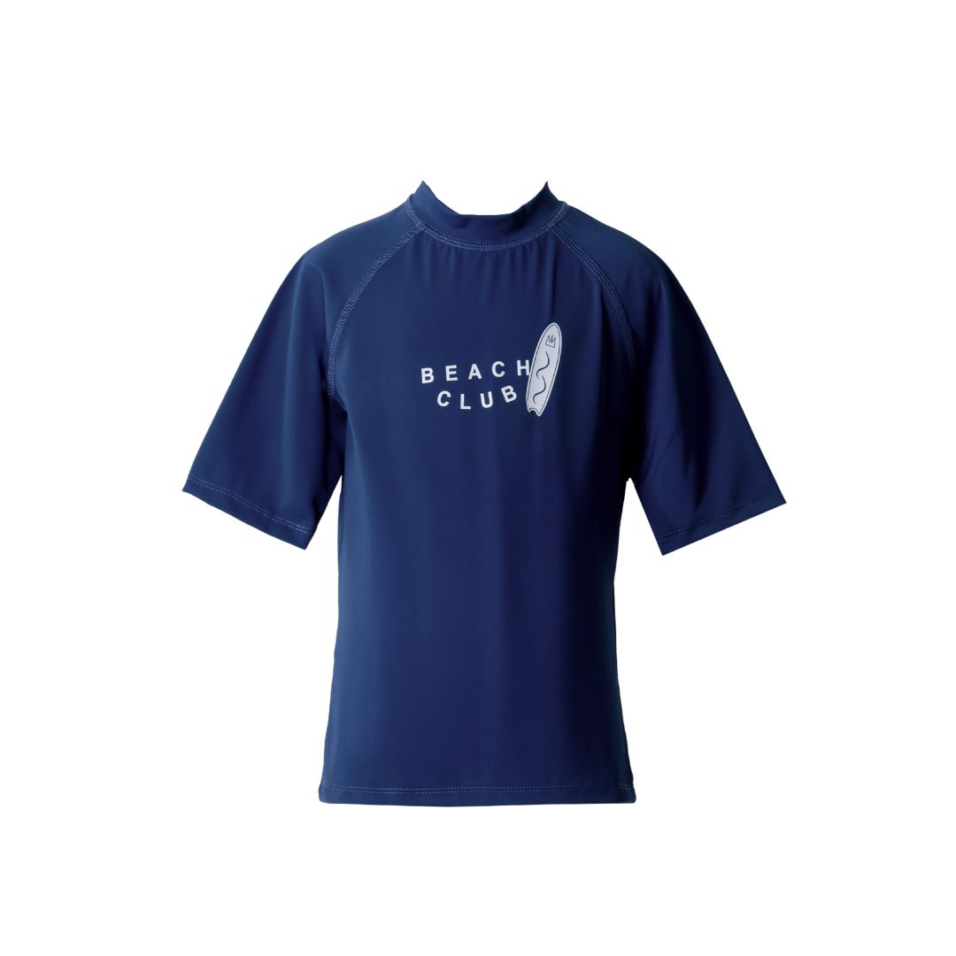 Boy's Half-Sleeve Single Top – Dark Navy Blue