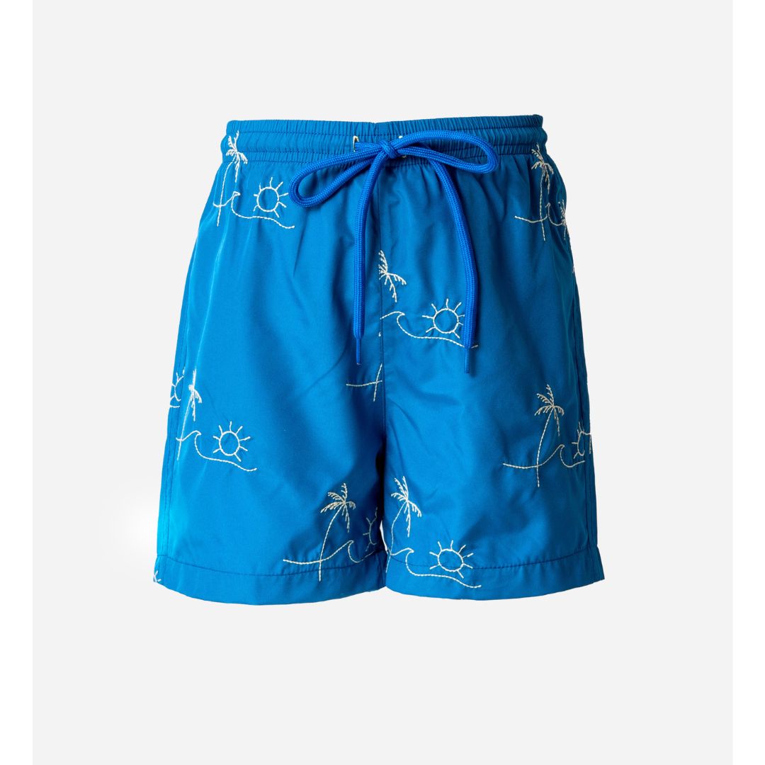 Woven Boys' Shorts – Petrol Blue