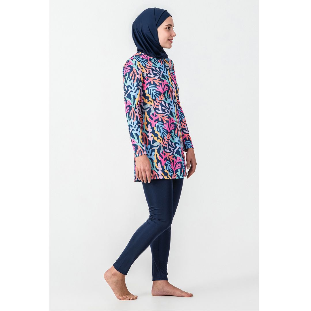 Grandson Lycra Long Sleeve Hijab Swimsuit – Dark Navy Blue