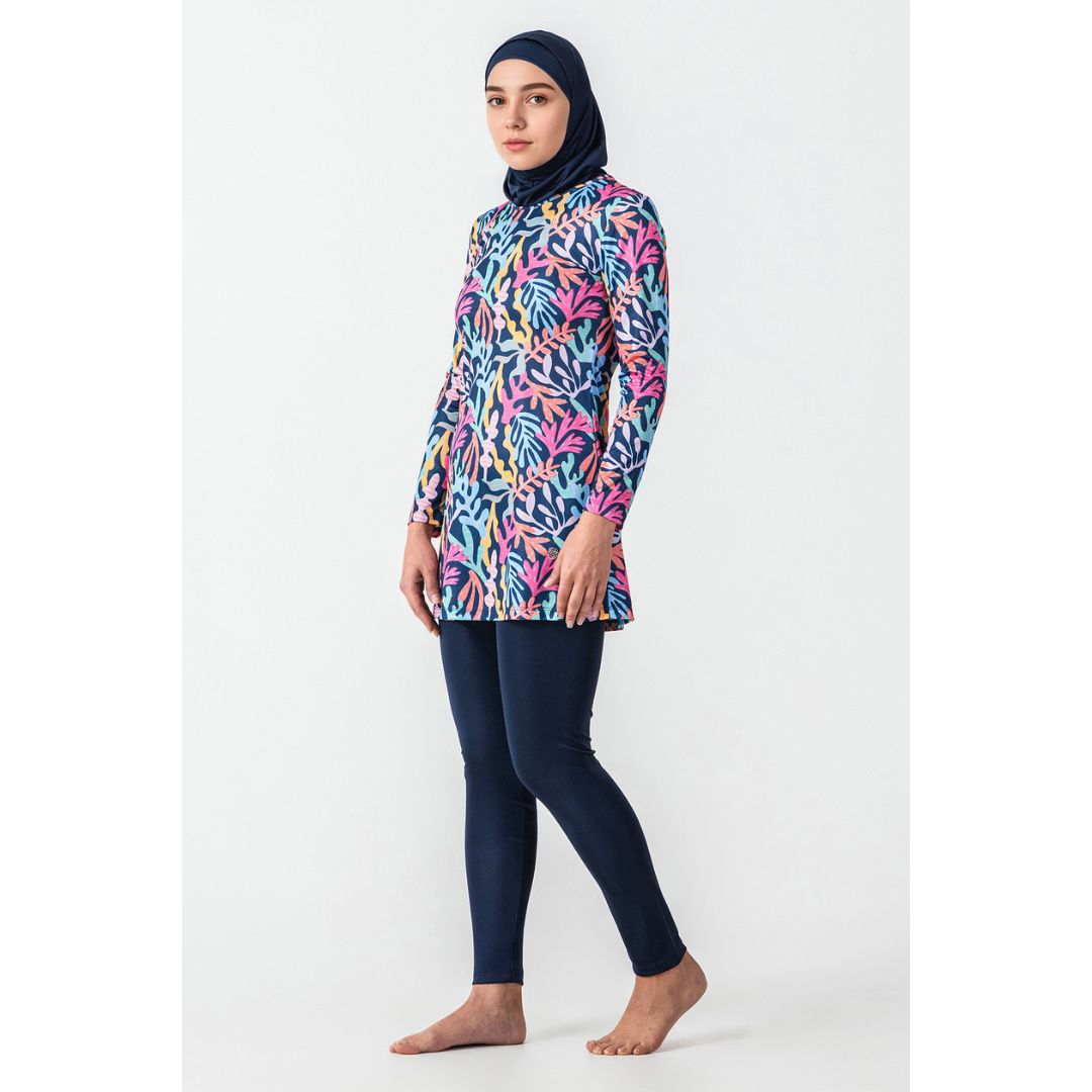 Grandson Lycra Long Sleeve Hijab Swimsuit – Dark Navy Blue