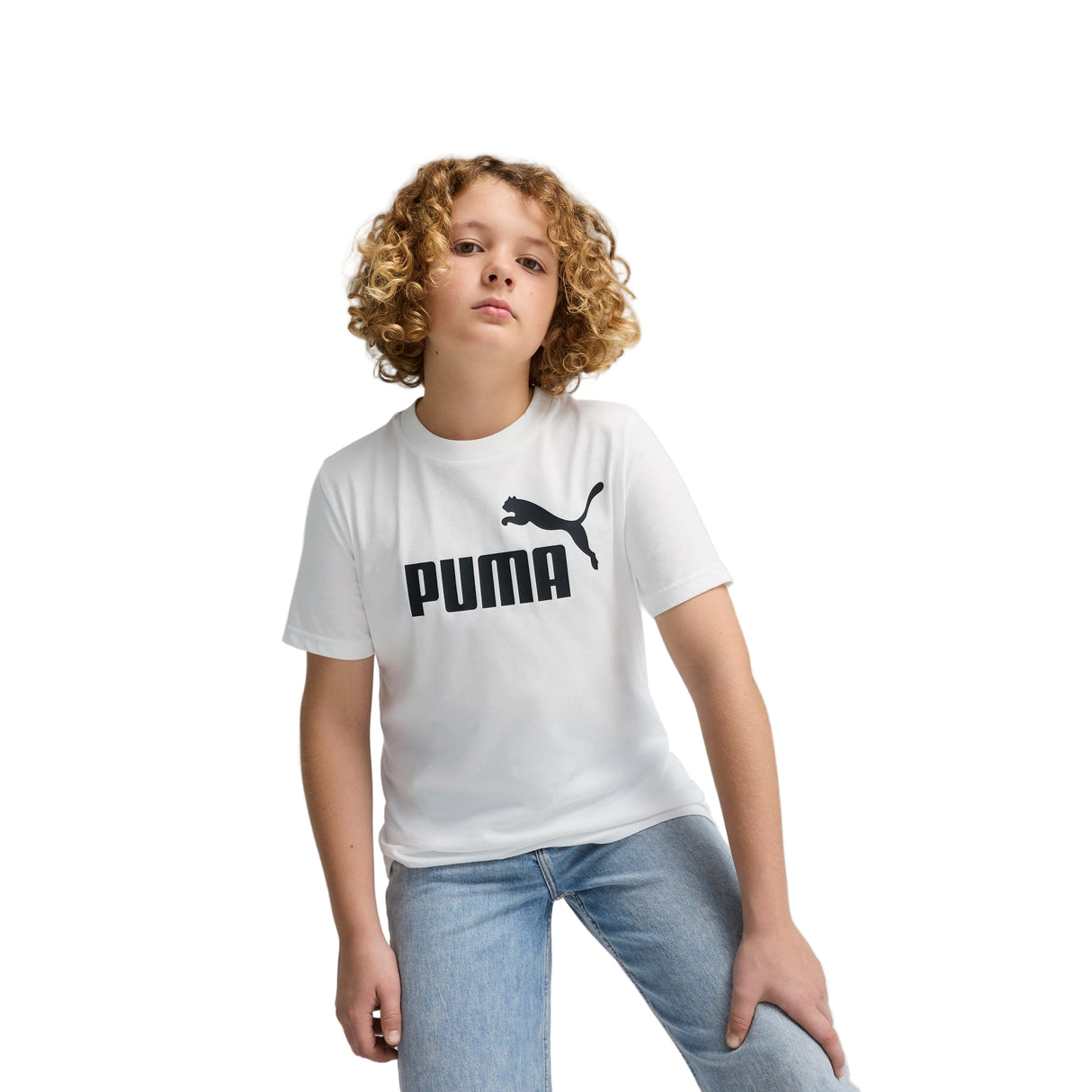 تي شيرت بشعار ESS رقم 1، PUMA أبيض