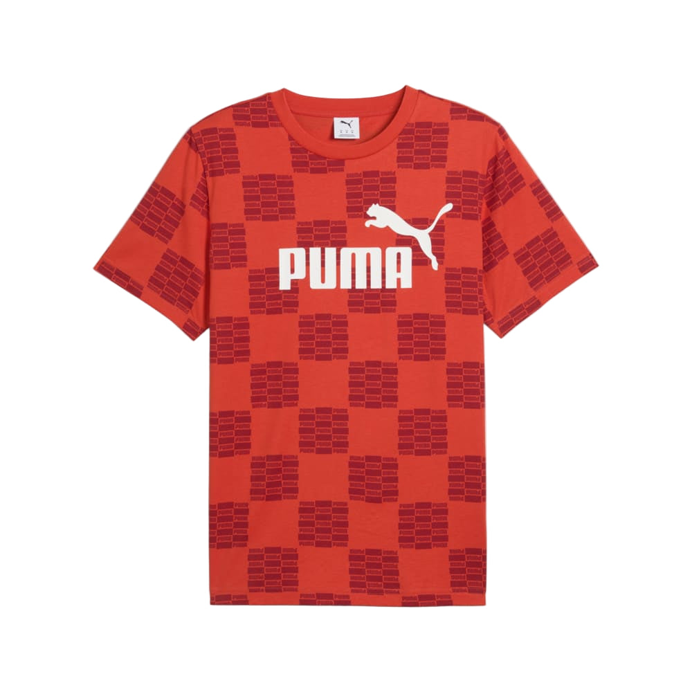 تيشيرت PUMA UNITED AOP، أحمر ناري