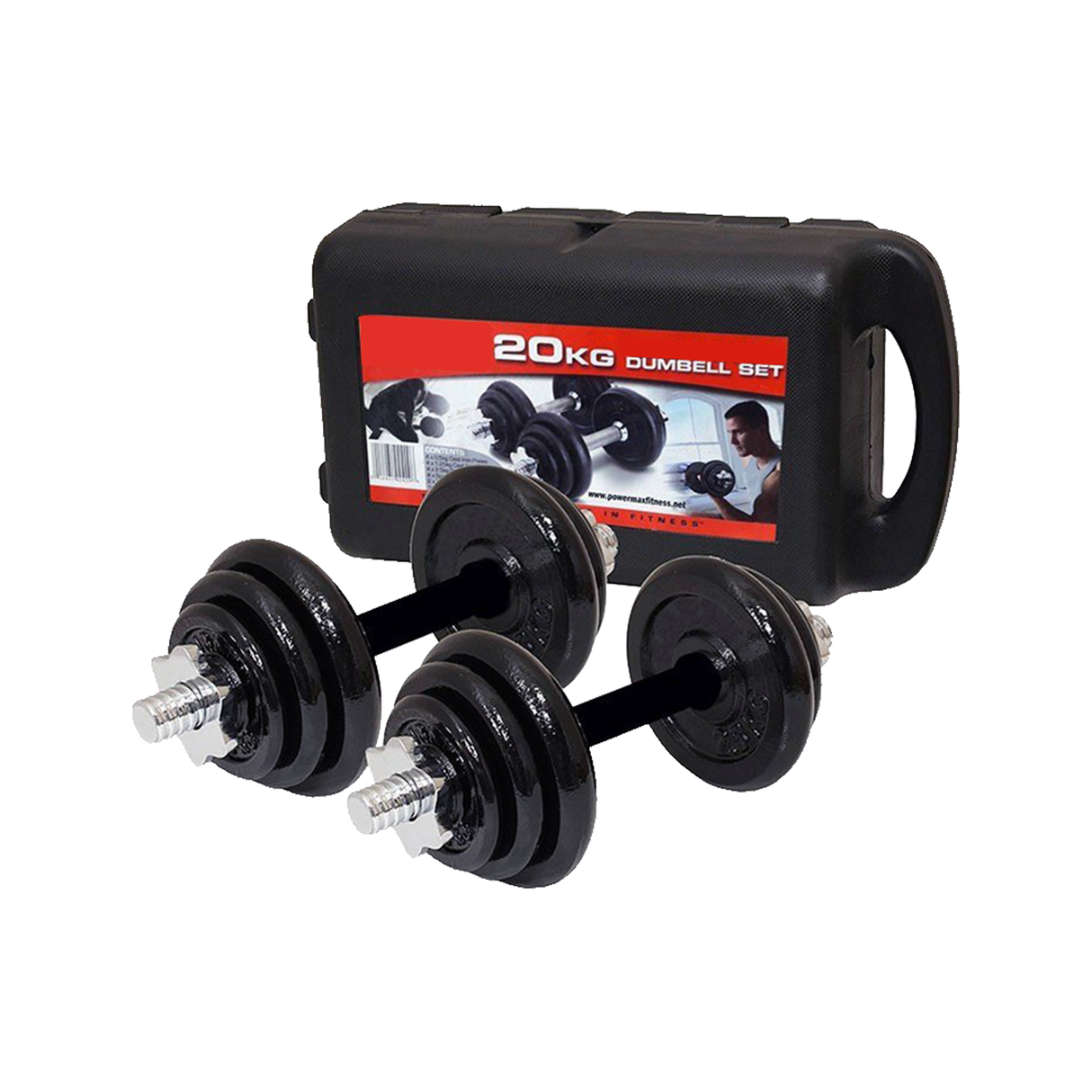 Dumbbells 20 Kg Bag Black