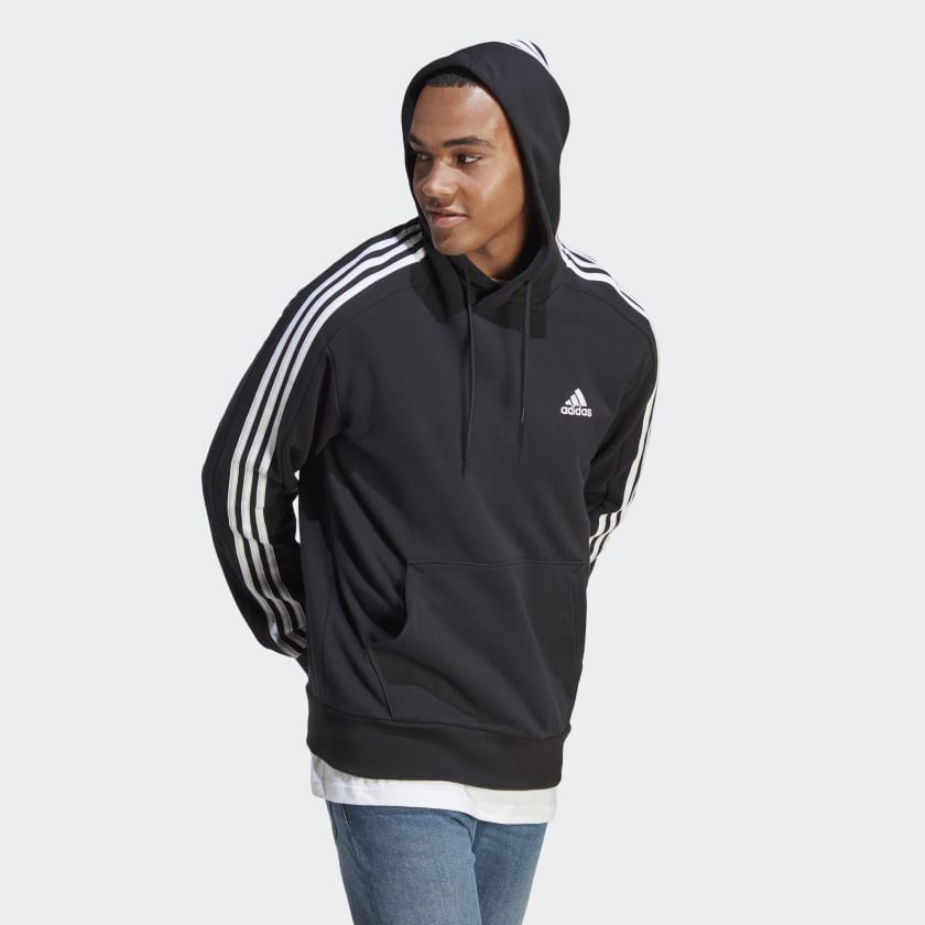 Essentials French Terry 3-Stripes Hoodie