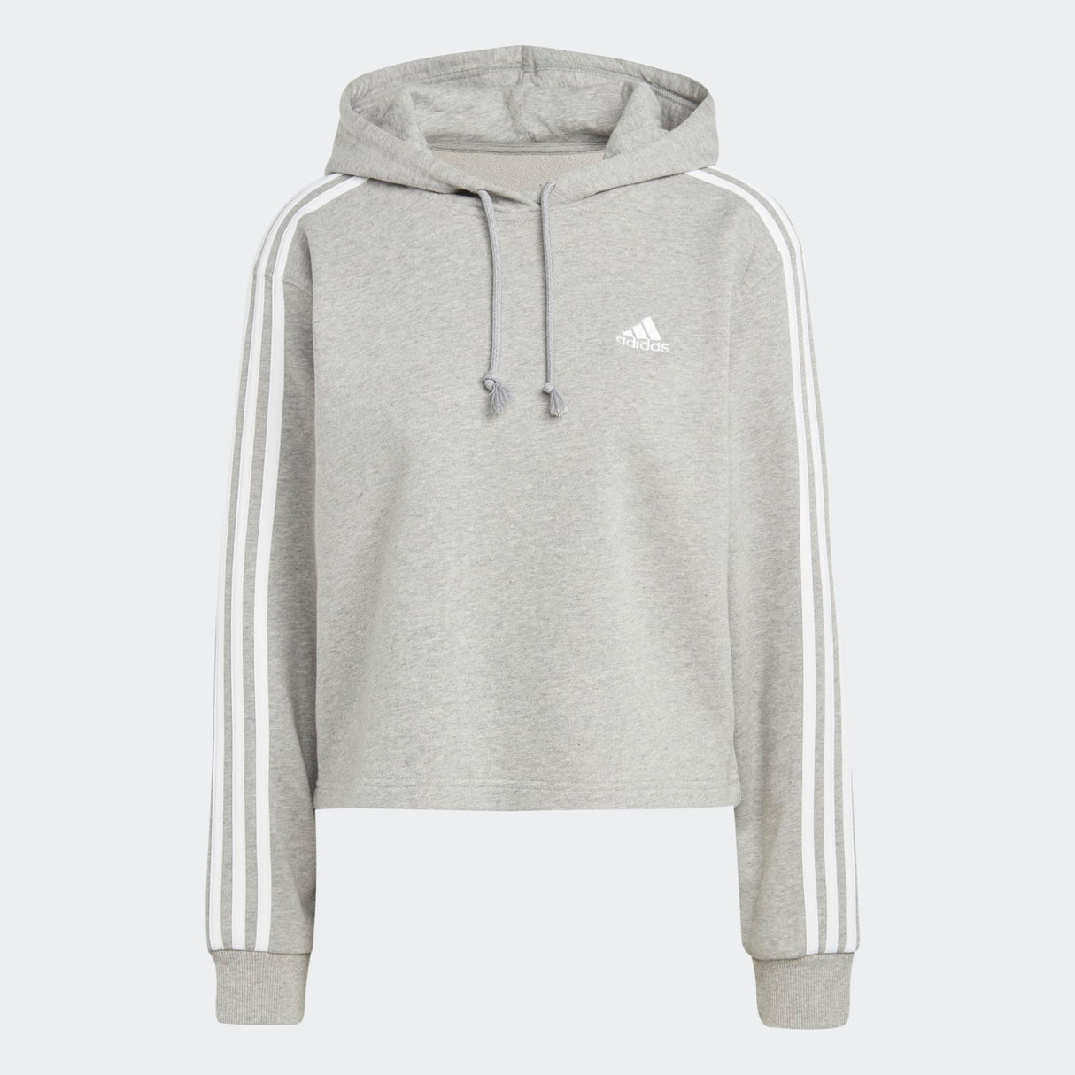 Essentials 3-Stripes French Terry Crop Hoodie
