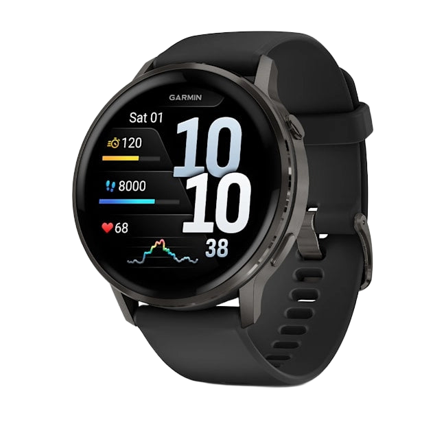 Venu 4 Slate Bezel With Black Silicone Band 45 Mm Watch