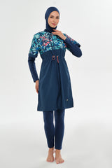 بدلة سباحة نسائية من Adasea باللون الأزرق الداكن الفاتح