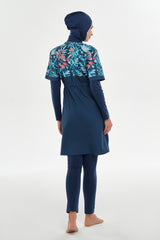 بدلة سباحة نسائية من Adasea باللون الأزرق الداكن الفاتح