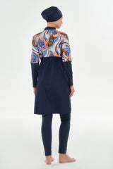 بدلة سباحة نسائية من Adasea باللون الأزرق الداكن