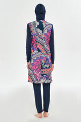 بدلة سباحة نسائية من Adasea باللون الأزرق الداكن