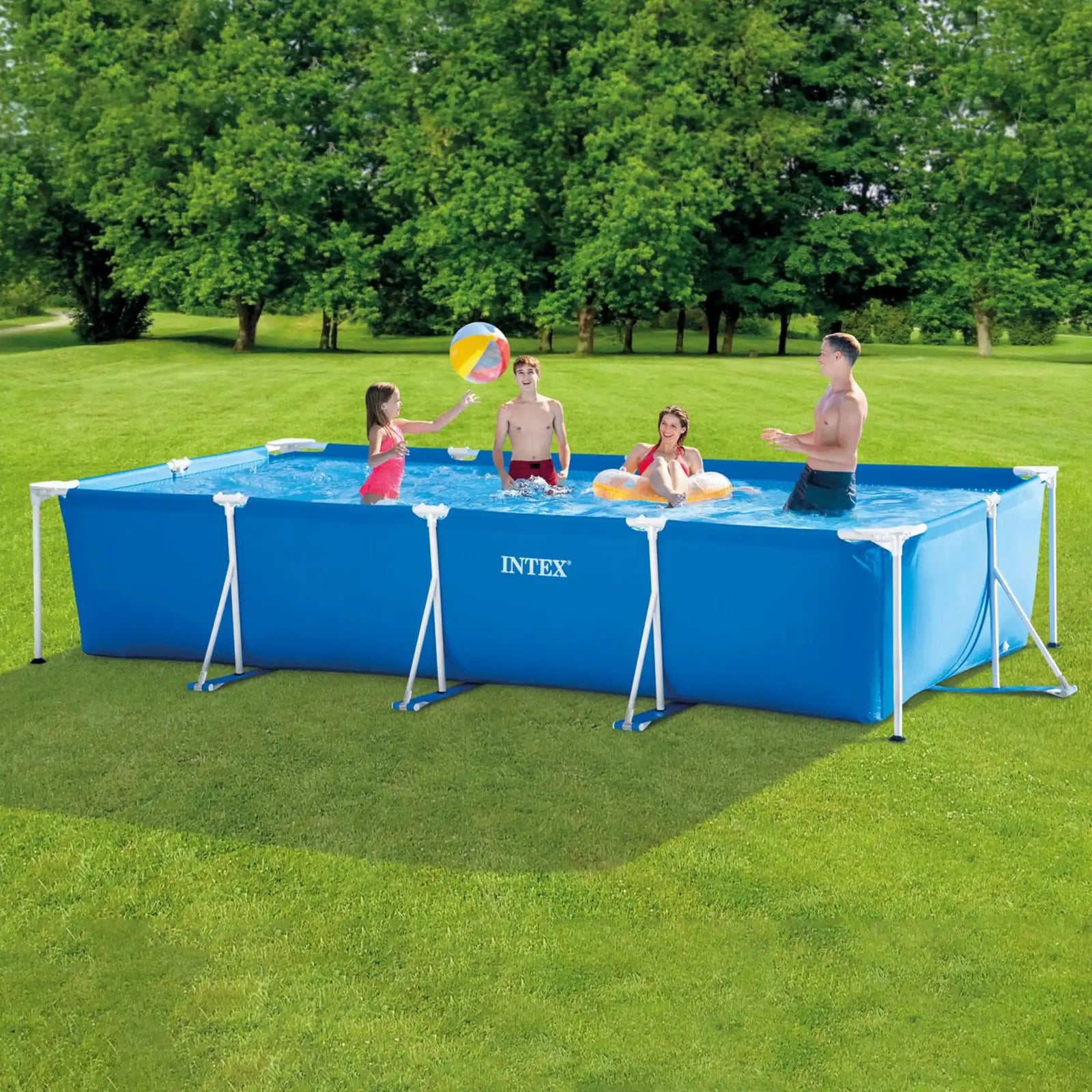 4.5M X 2.2M X 84CM RECTANGULAR FRAME POOL SET