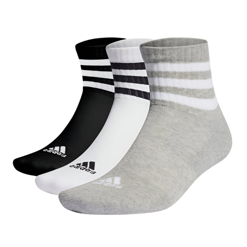3-Stripes Cushioned Sportswear Low-Cut Socks 3 Pairs