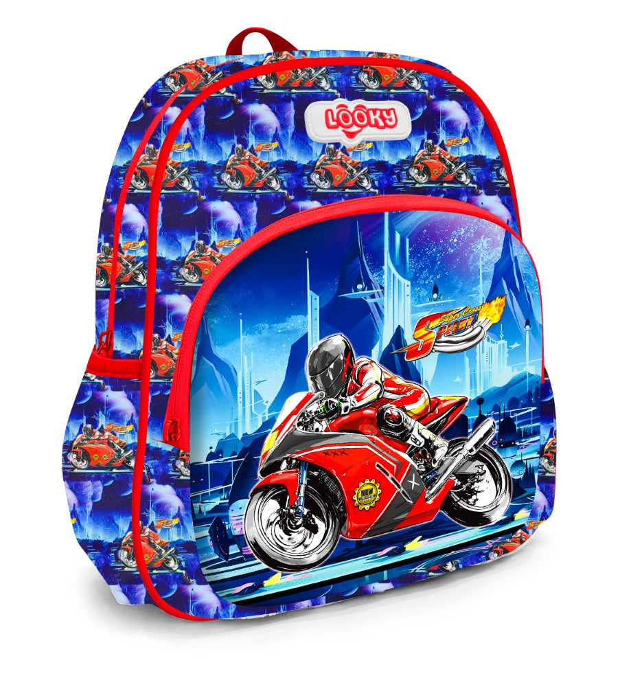 Backpack 12" 2Zips 3D Design Patterns Boys S