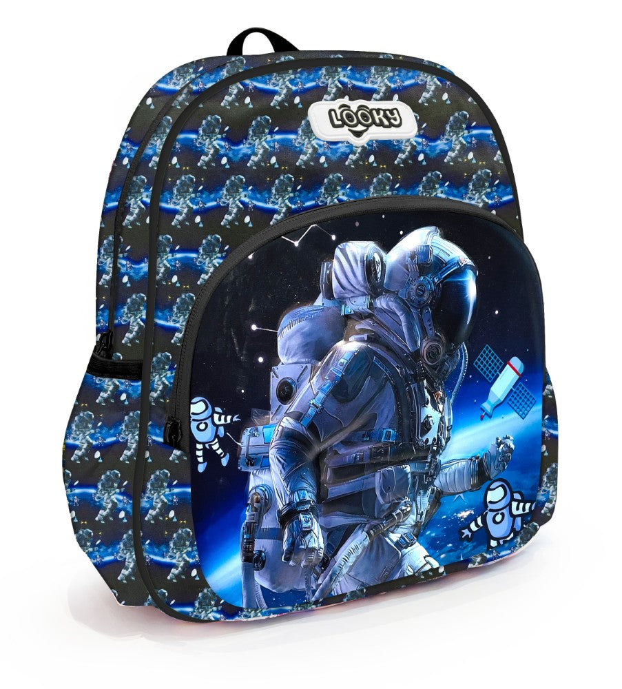 Backpack 12" 2Zips 3D Design Patterns Boys S