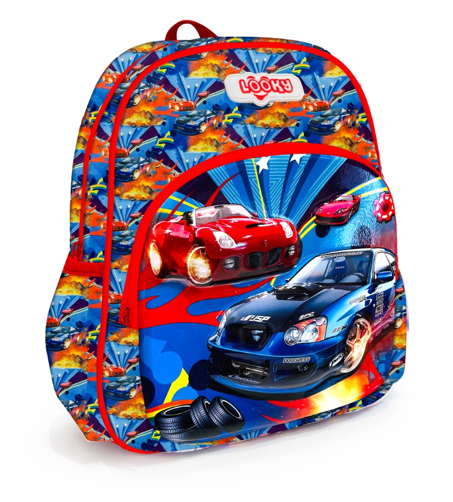 Backpack 12" 2Zips 3D Design Patterns Boys S