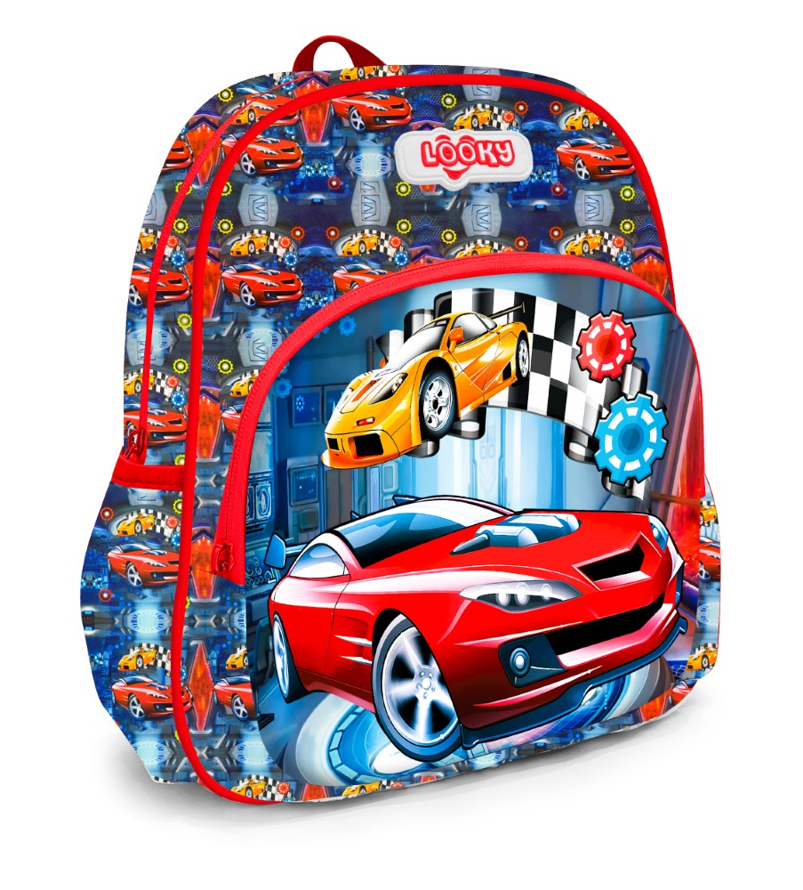 Backpack 12" 2Zips 3D Design Patterns Boys S