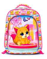 Backpack 16" 2Zips Visual Bomb 3D Fabric Satin Waterproof Girls Design