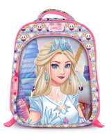 Backpack 16" 2Zips Visual Bomb 3D Fabric Satin Waterproof Girls Design