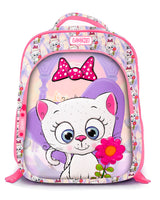 Backpack 16" 2Zips Visual Bomb 3D Fabric Satin Waterproof Girls Design