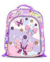 Backpack 16" 2Zips Visual Bomb 3D Fabric Satin Waterproof Girls Design