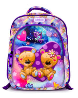 Backpack 16" 2Zips Visual Bomb 3D Fabric Satin Waterproof Girls Design