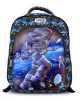 Backpack 16" 2Zips Visual Bomb 3D Fabric Satin Waterproof Patterns Boys S