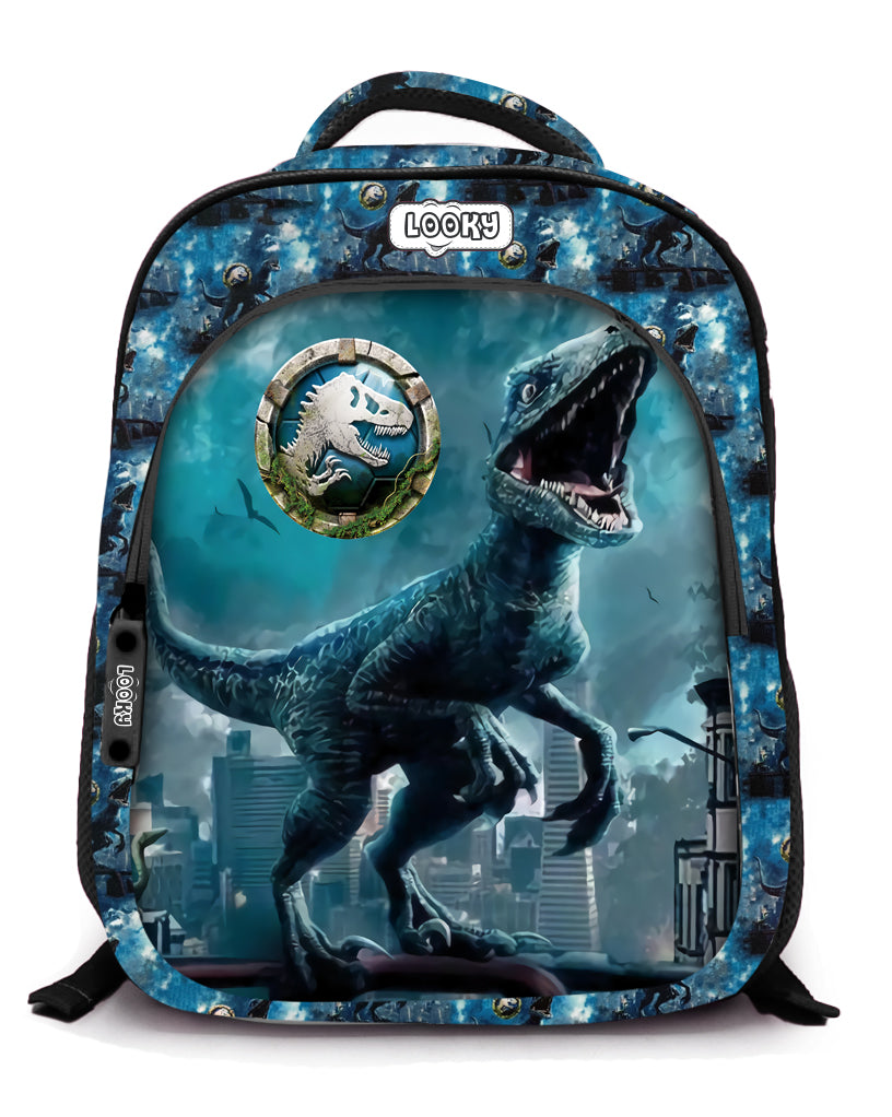 Backpack 16" 2Zips Visual Bomb 3D Fabric Satin Waterproof Patterns Boys S
