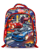 Backpack 16" 2Zips Visual Bomb 3D Fabric Satin Waterproof Patterns Boys S