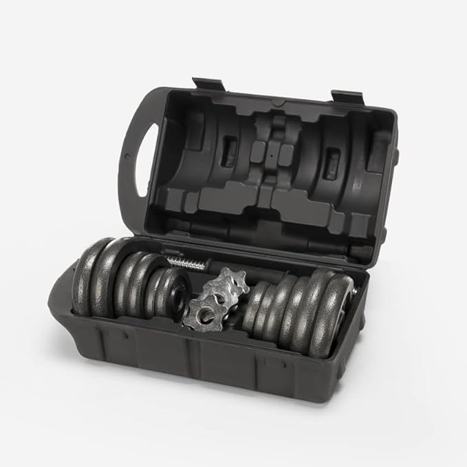 Dumbbells 15Kg Black With Case