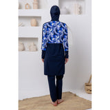 Rapel Lycra Long Sleeve Hijab Swimsuit – Dark Navy Blue