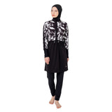 Pera Lycra Long Sleeve Hijab Swimsuit – Black