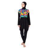Wilmar Lycra Long Sleeve Hijab Swimsuit – Black