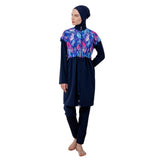 Nely Lycra Long Sleeve Hijab Swimsuit – Dark Navy Blue